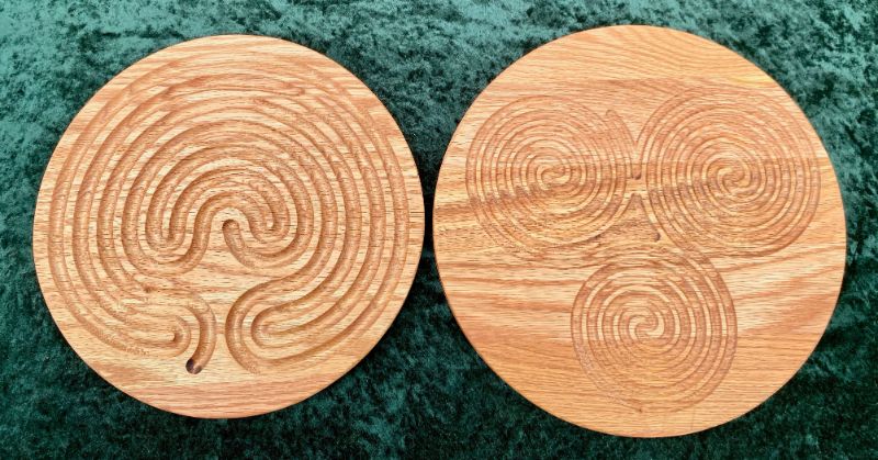 Double sided Triple Spiral and Classical Labyrinth